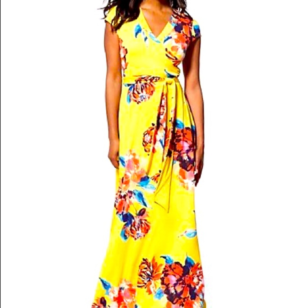 NWTS New York & Company yellow maxi dress.